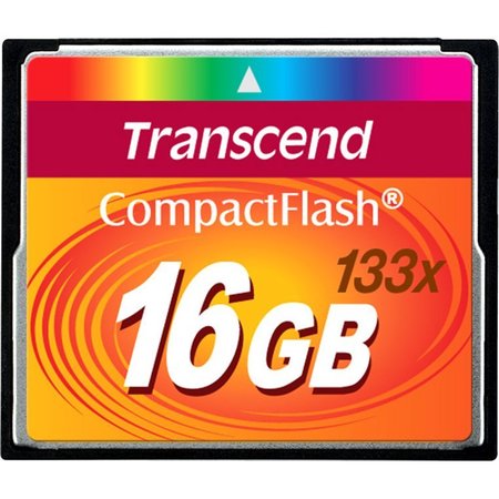 TRANSCEND INFORMATION Flash Memory Card - 16 Gb - Compactflash Card - 3.3/5 V - Ata - TS16GCF133